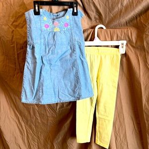 Carters 4T Blue Top & Leggings Set